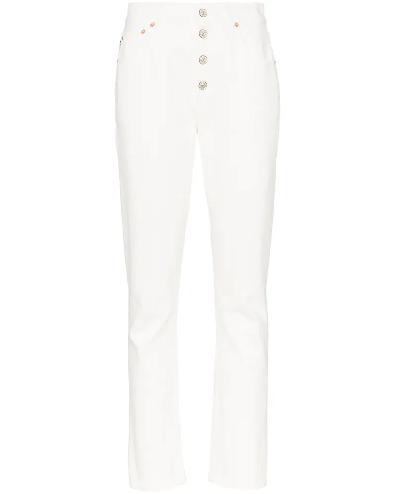 Balenciaga Skinny-Jeans mit hohem Bund - Weiß Weiß