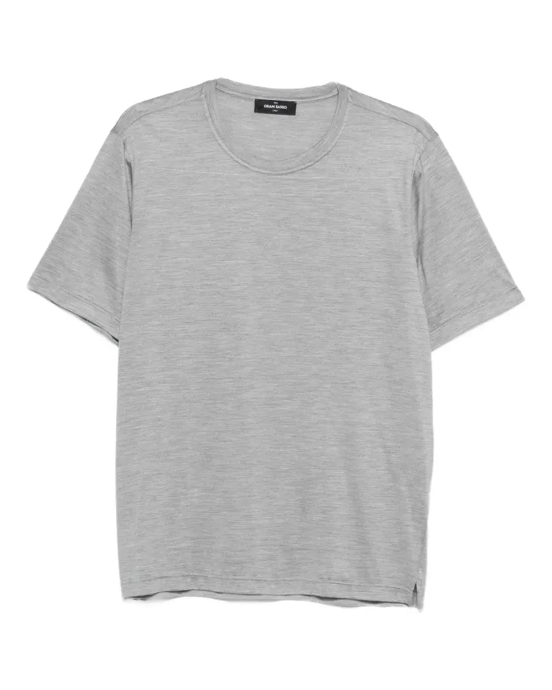 Gran Sasso T-Shirt aus Seide - Grau Grau