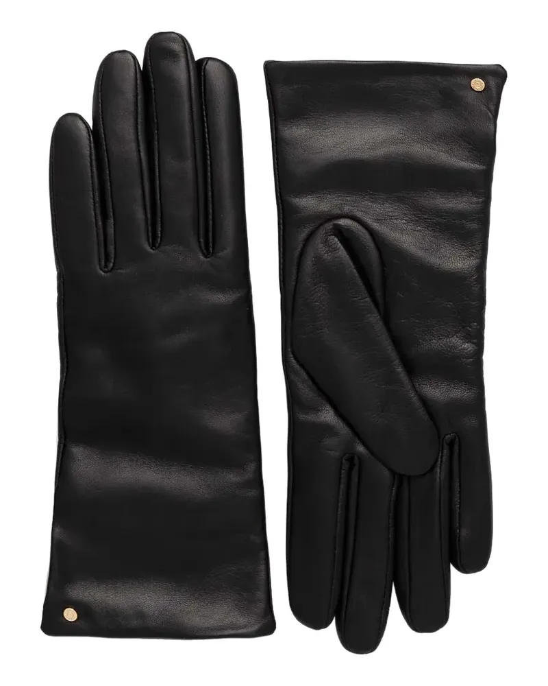 Gianni Chiarini Handschuhe aus Leder mit Logo-Schild - Schwarz Schwarz