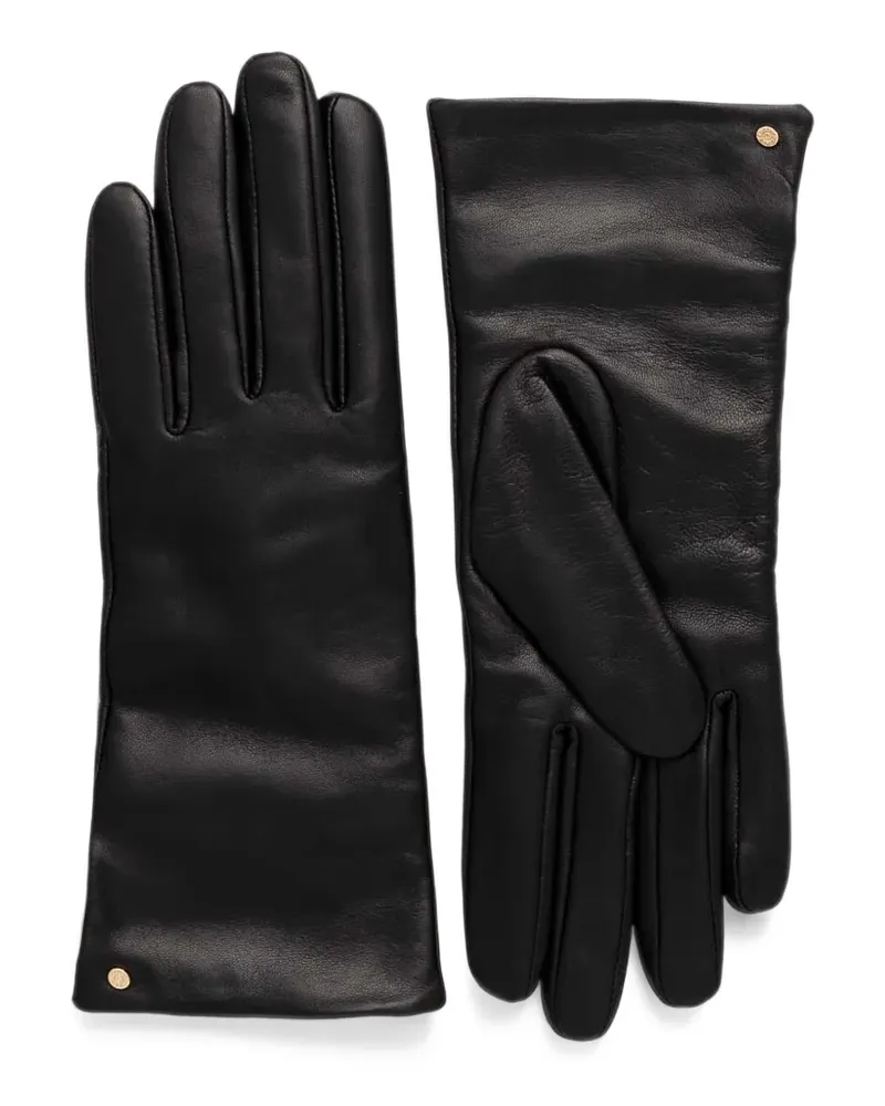 Gianni Chiarini logo-plaque leather gloves - Schwarz Schwarz