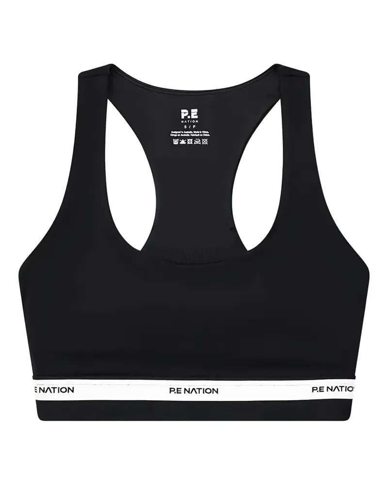 P.E. NATION Avant Sport-BH mit Racerback - Schwarz Schwarz