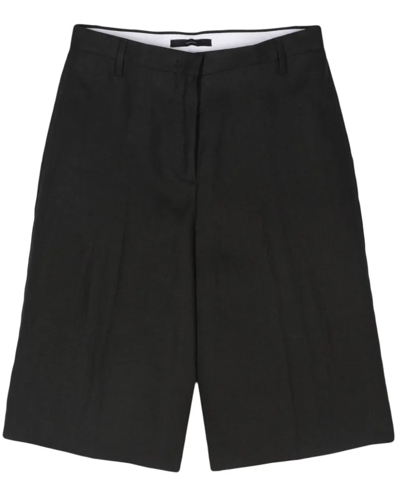 Paul Smith Klassische Leinenshorts mit hohem Bund - Schwarz Schwarz