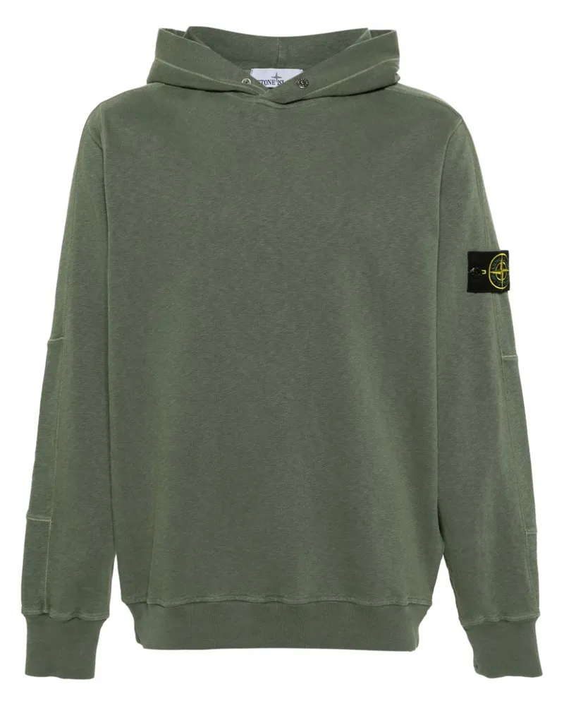 Stone Island Hoodie mit Kompass-Patch Grün