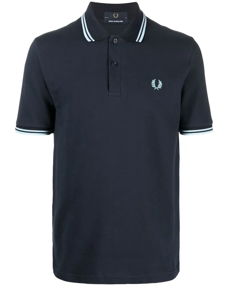 Fred Perry Poloshirt mit Logo-Stickerei - Blau Blau