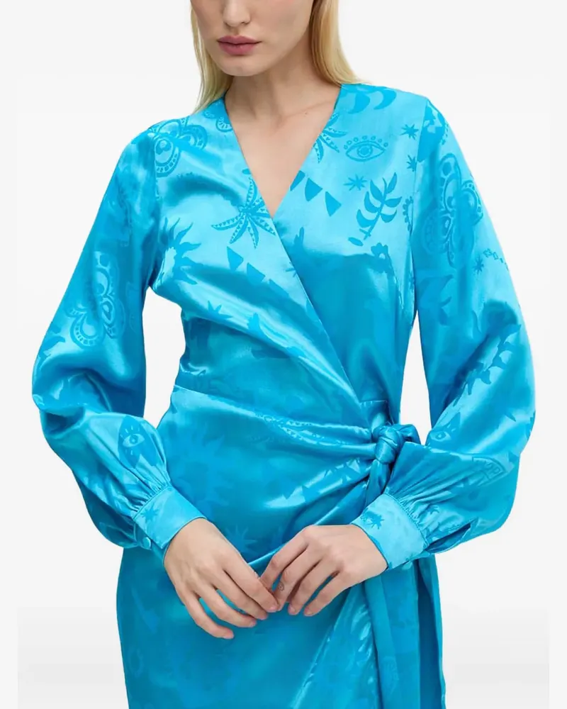 Never Fully Dressed Gewickeltes Midikleid - Blau Blau