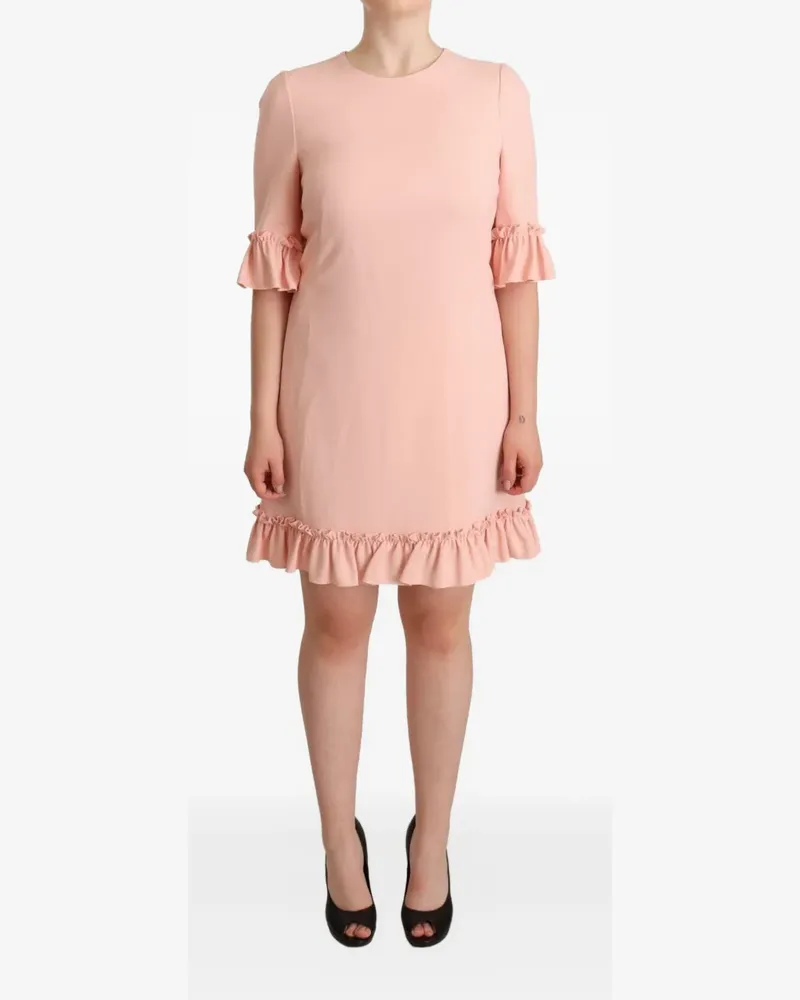 Dolce & Gabbana Minikleid mit Rüschenärmeln - Rosa Rosa
