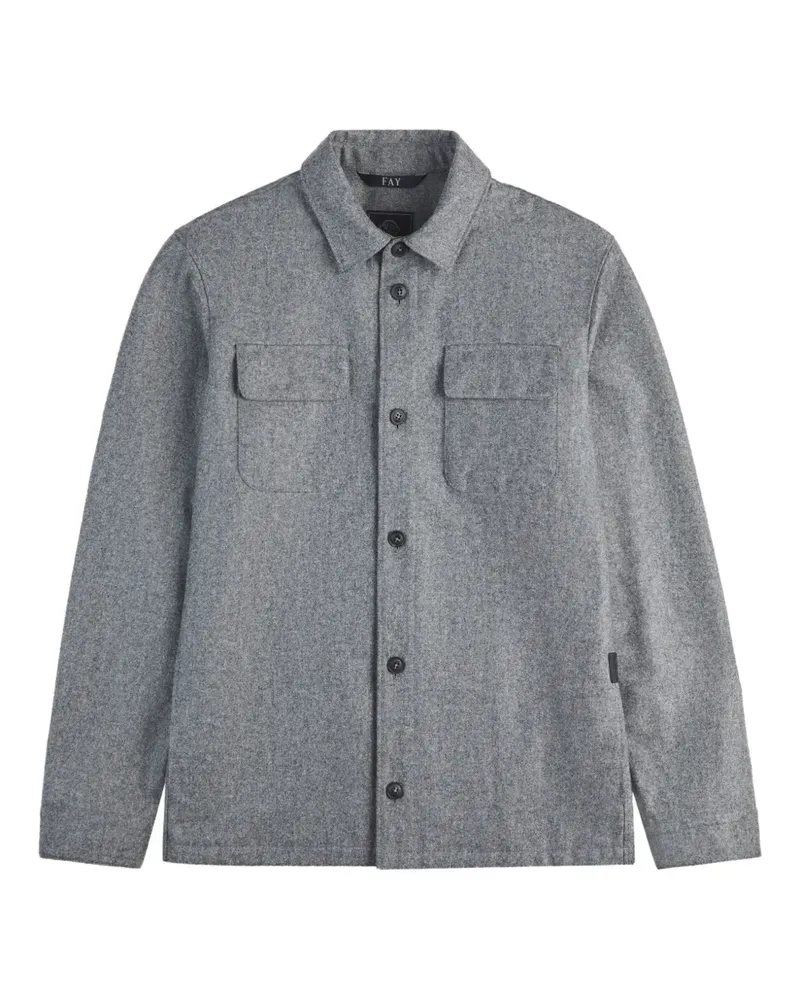 Fay flap-pocket shirt jacket - Grau Grau
