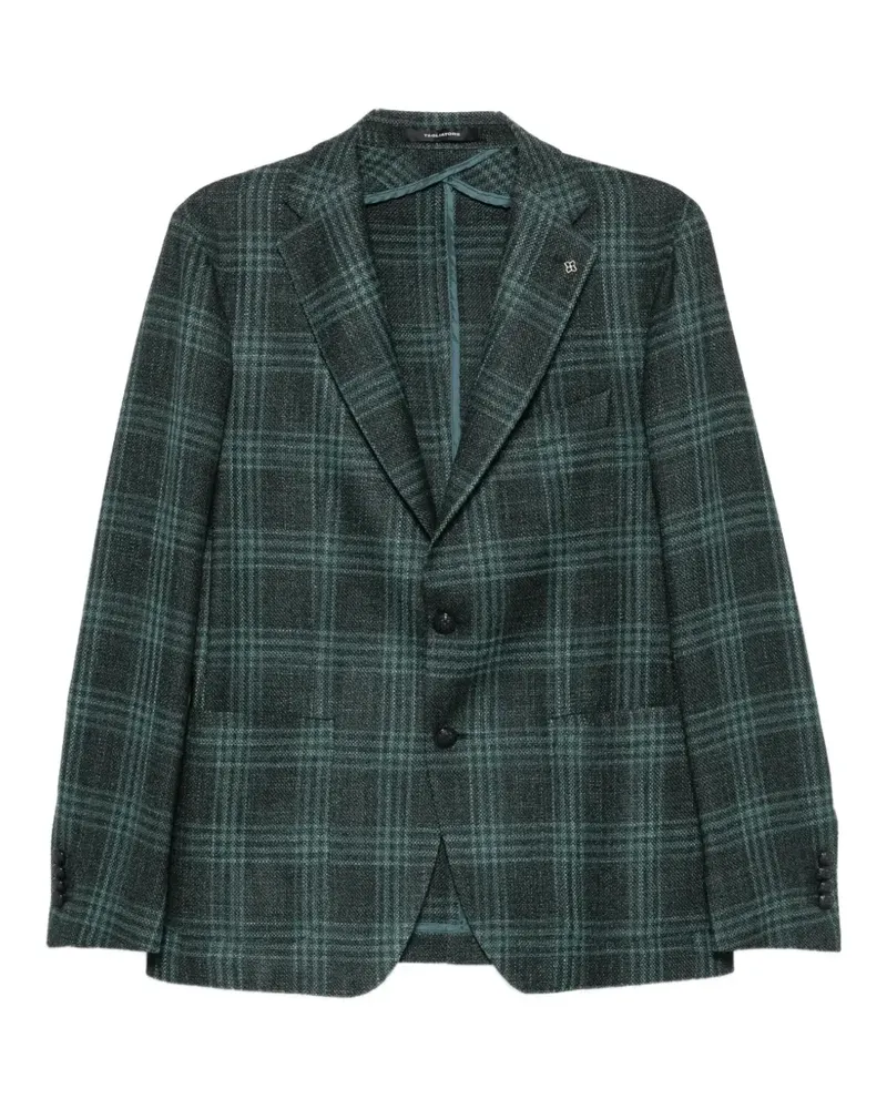Tagliatore check-pattern notched-lapels blazer - Grün Grün