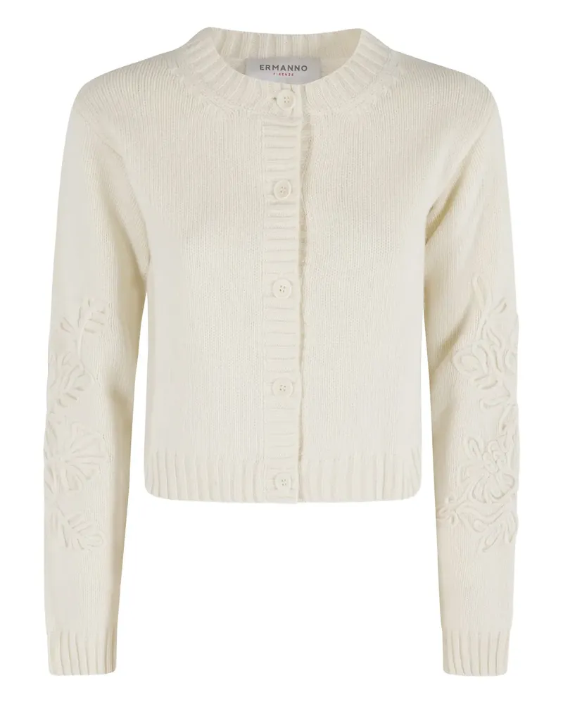 Ermanno Scervino Cardigan mit Blumenapplikation - Nude Nude