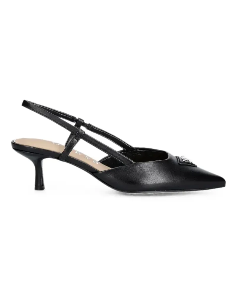Guess logo-plaque slingback pumps - Schwarz Schwarz