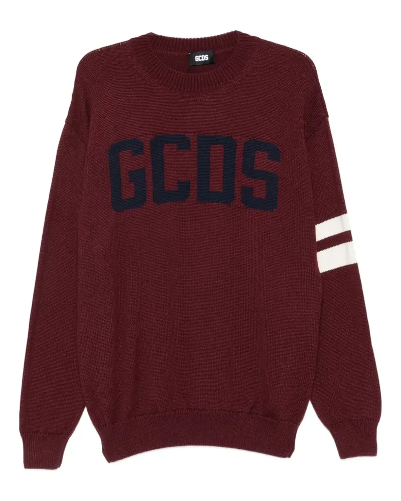 GCDS Pullover mit Logo-Streifen - Rot Rot