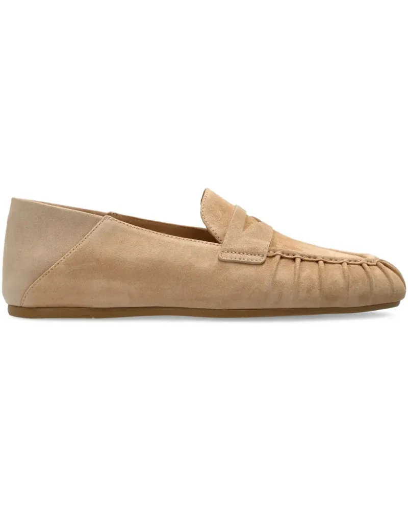 Stuart Weitzman Brooks Loafer aus Wildleder - Nude Nude