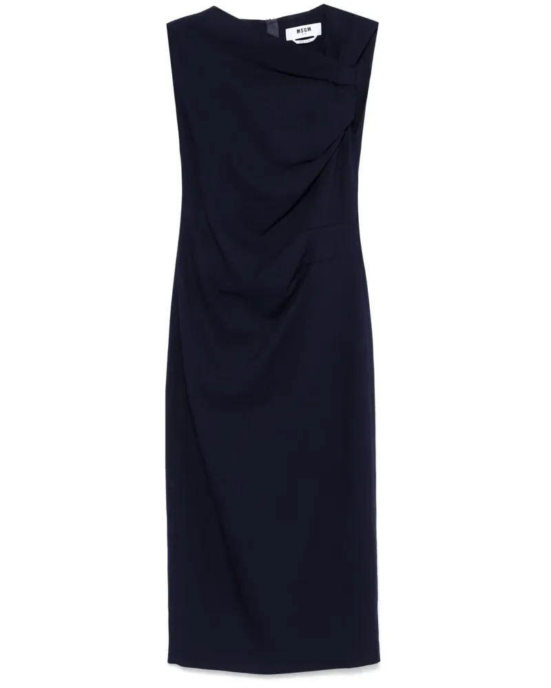 MSGM Drapiertes Midikleid - Blau Blau