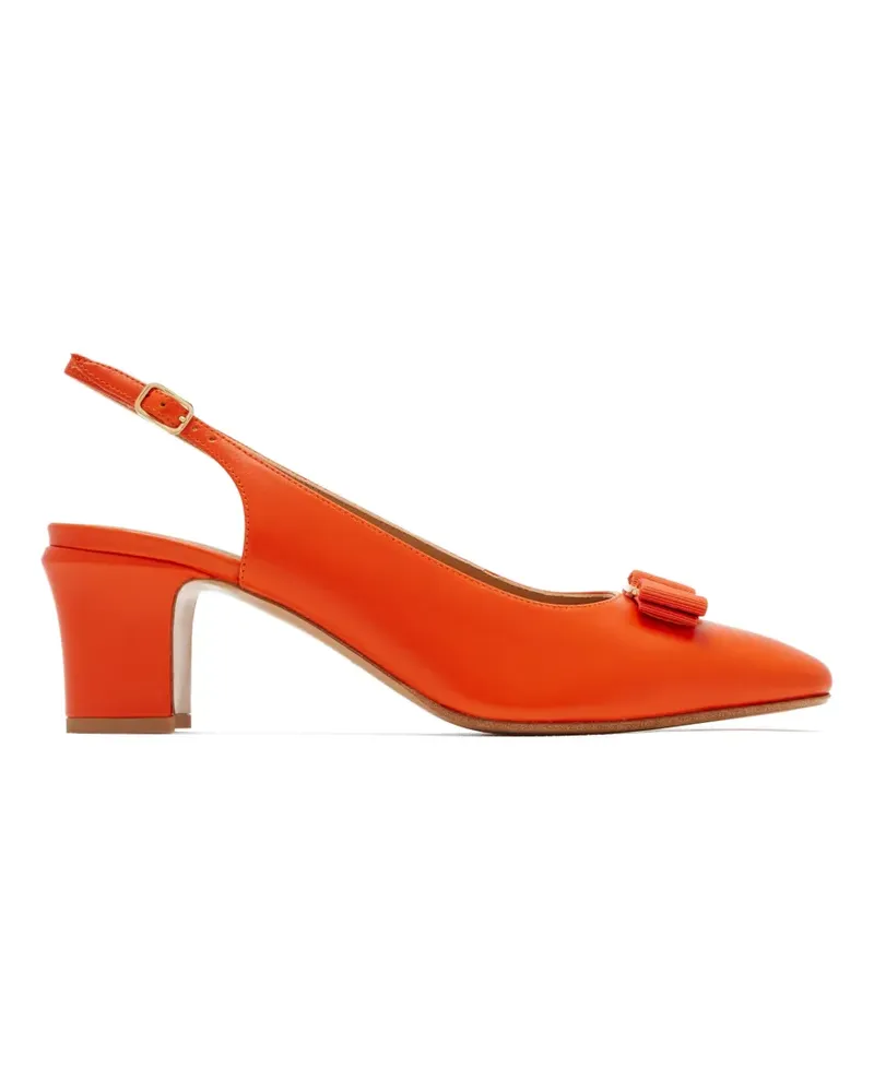 Ferragamo Slingback-Pumps mit Vara-Schleife 90mm - Orange Orange