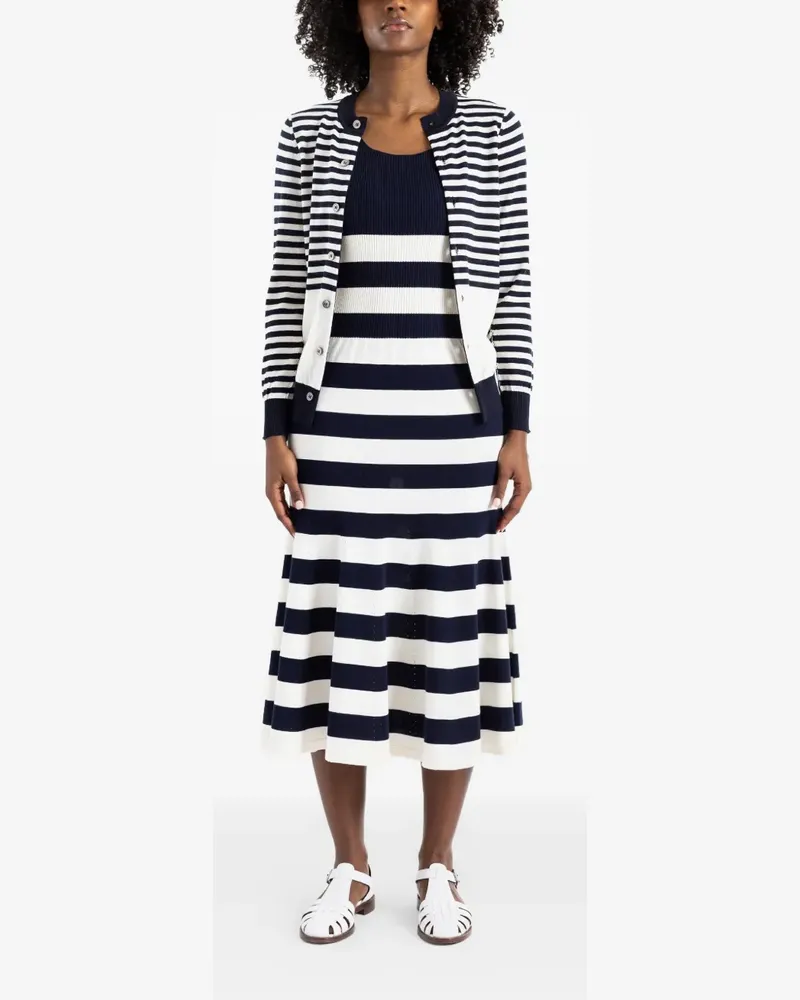 Junya Watanabe striped sleeveless midi dress - Blau Blau