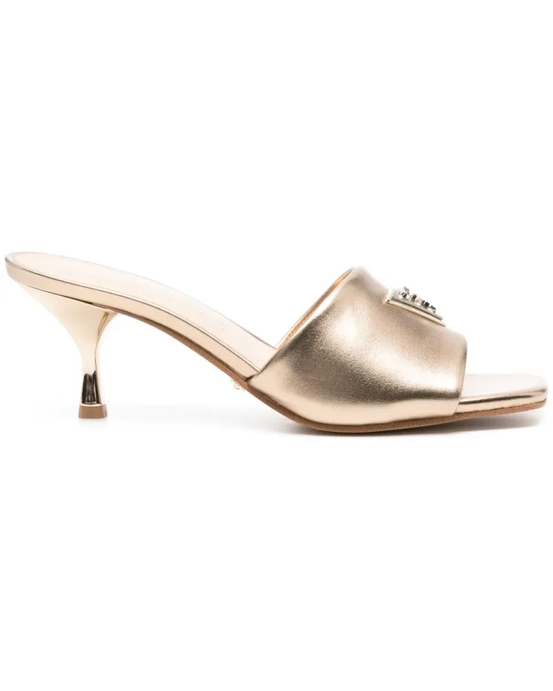 Guess Mules mit Logo-Schild 70mm - Gold Gold