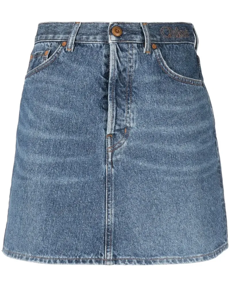 Chloé Jeansrock mit hohem Bund - Blau Blau