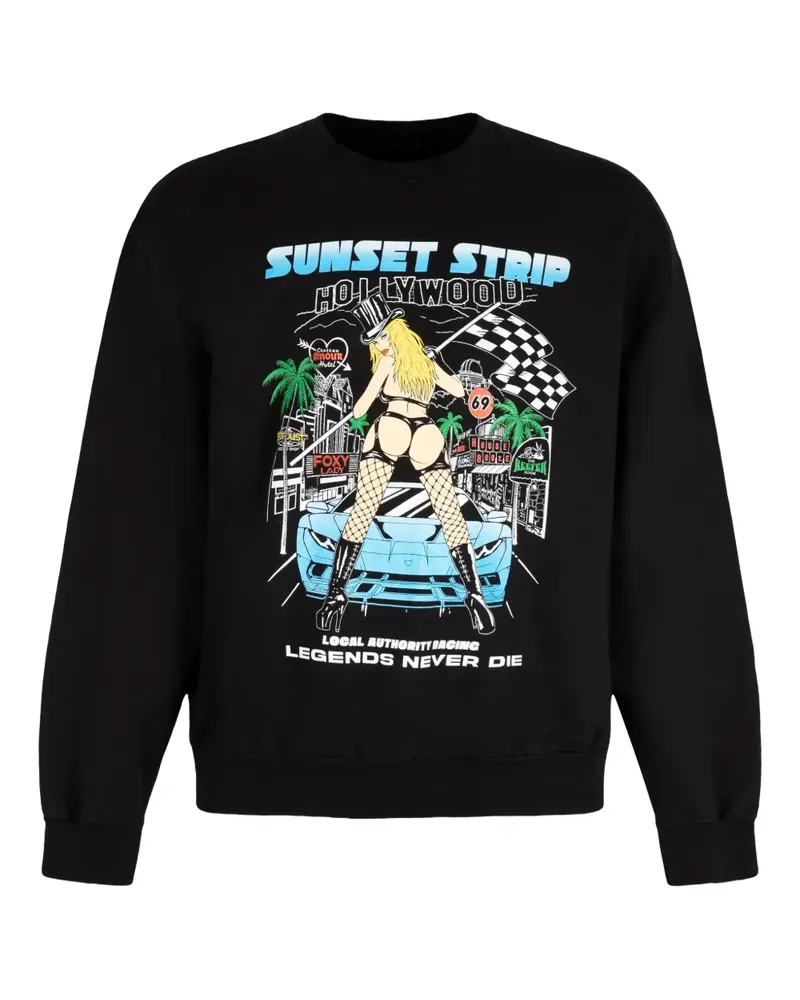 Local Authority graphic-print crew-neck sweatshirt - Schwarz Schwarz