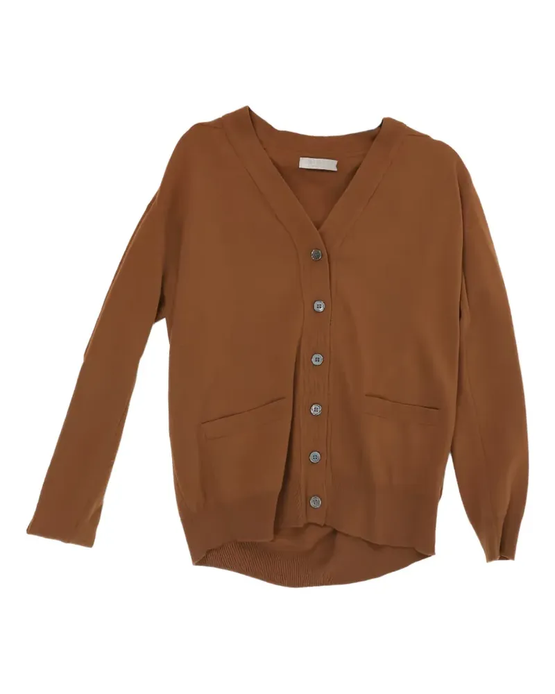 Crime Cardigan mit V-Ausschnitt - Braun Braun