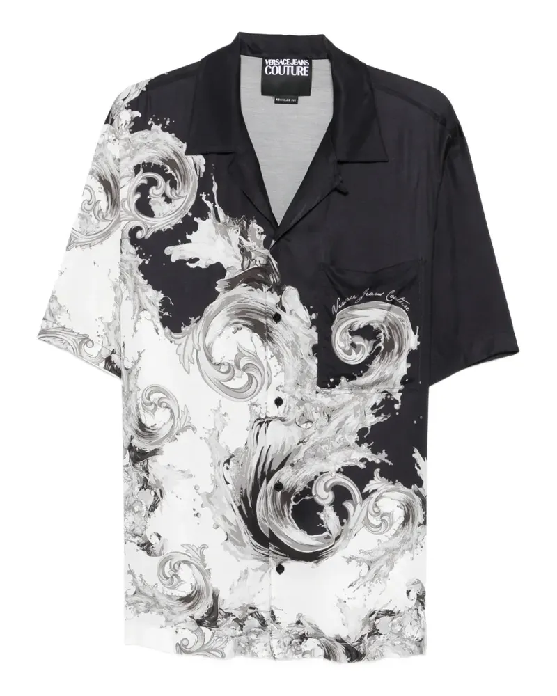 Versace Jeans Hemd mit barocker Tasche - Schwarz Schwarz