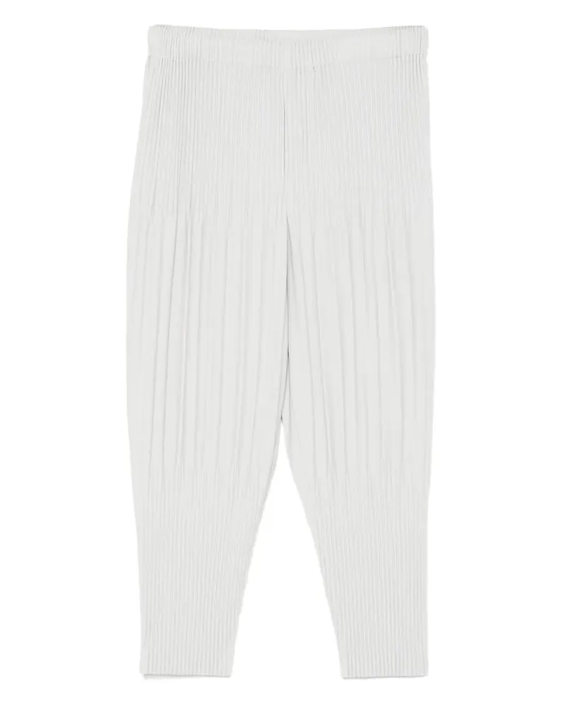 Issey Miyake Plissierte Hose mit Stretchbund - Grau Grau