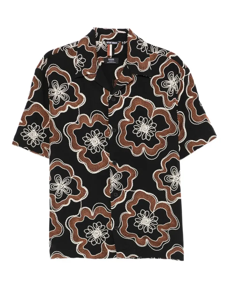 Antony Morato Dover Hemd mit Blumen - Schwarz Schwarz