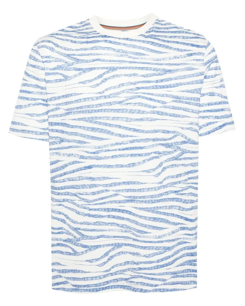 Paul Smith T-Shirt mit Crayon-Print Blau