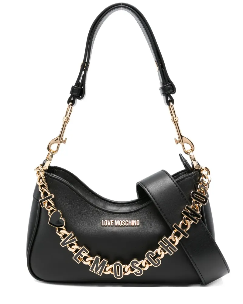 Moschino Tote Bag mit Logo-Schriftzug - Schwarz Schwarz