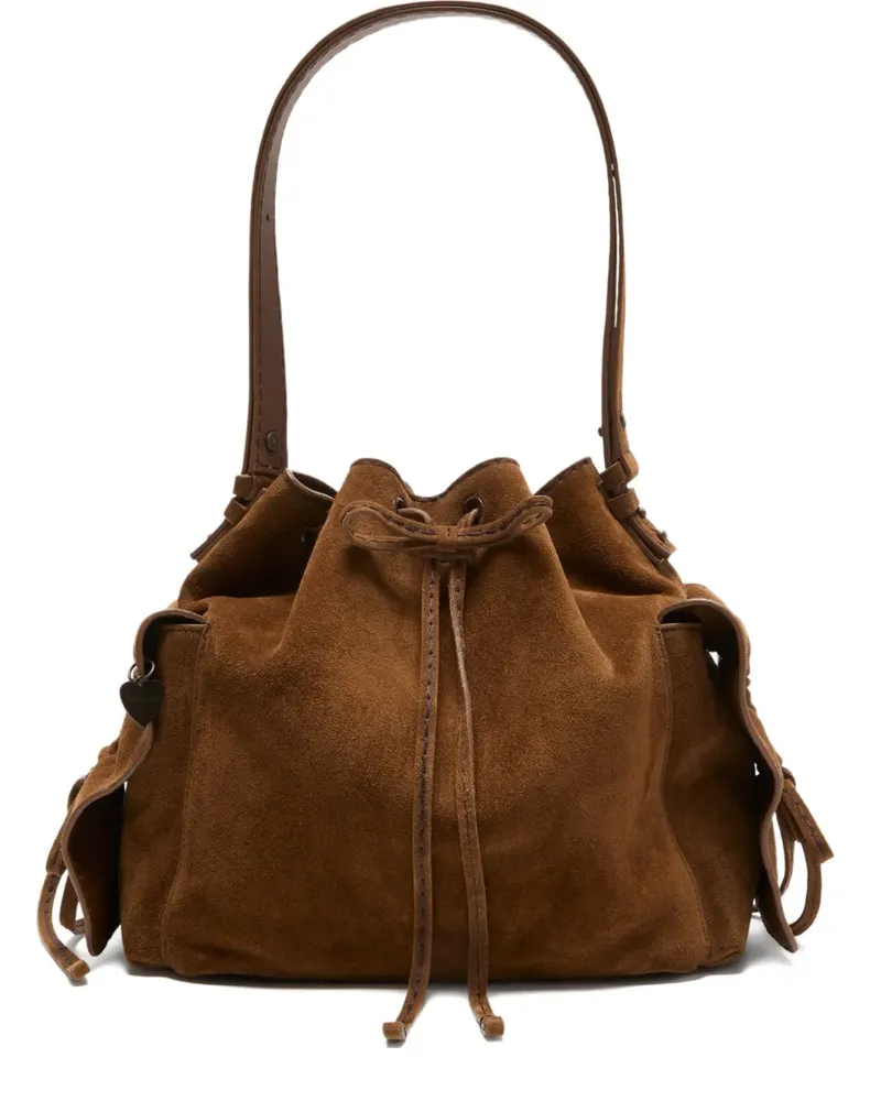 Acne Studios Schultertasche mit mehreren Fächern - Braun Braun