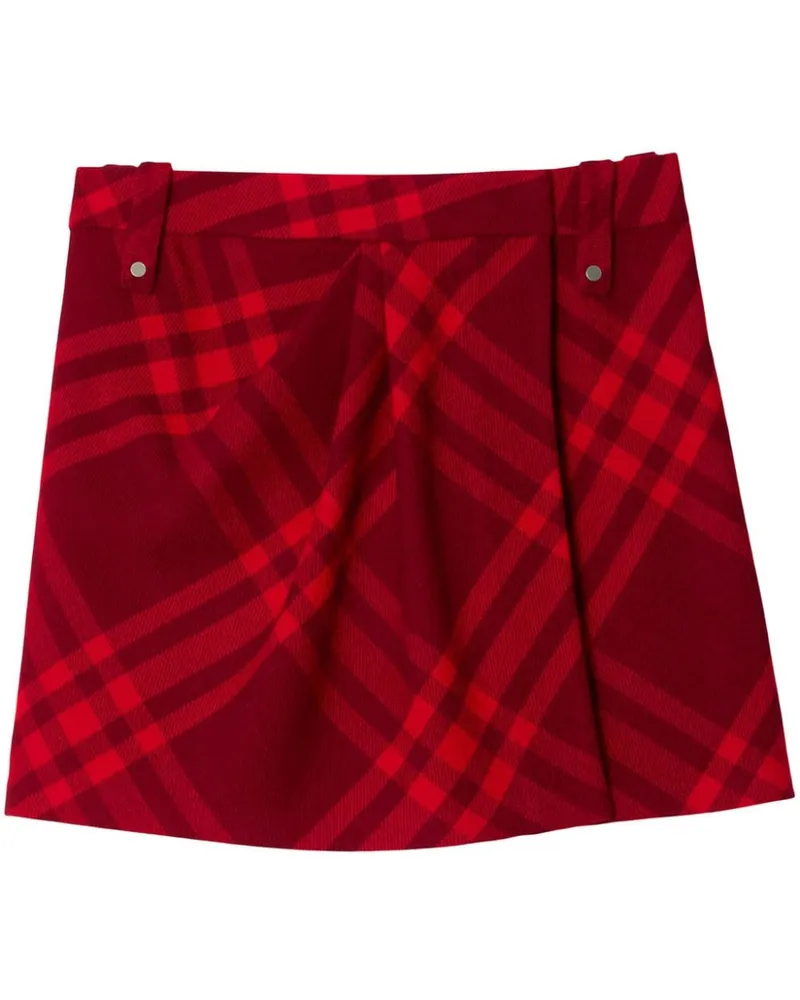 Burberry Minirock mit Check Rot