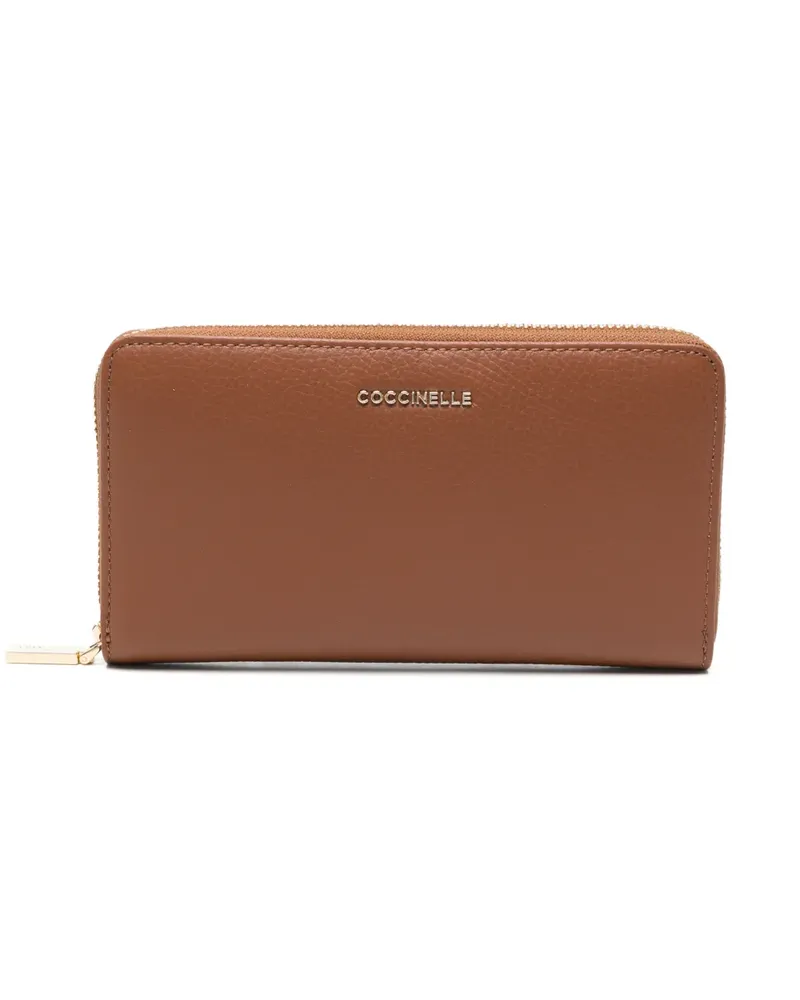 Coccinelle logo-plaque leather wallet - Braun Braun