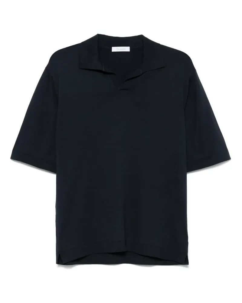 Cruciani Fein geripptes T-Shirt - Blau Blau