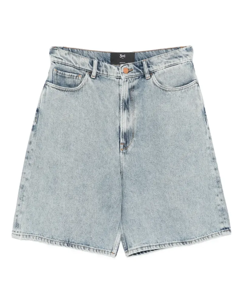 3x1 high-waisted shorts - Blau Blau