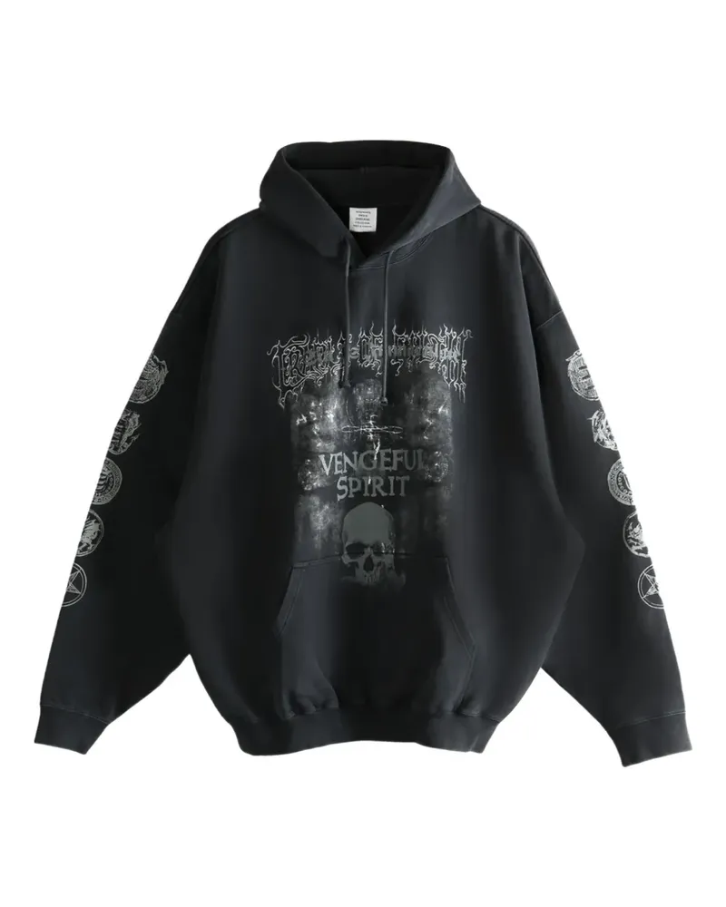 VETEMENTS Vengeful Spirit Hoodie mit grafischem Print - Schwarz Schwarz