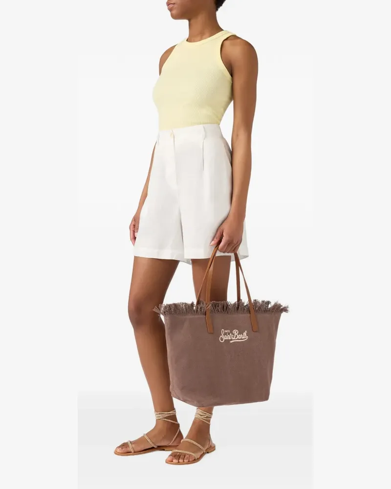 MC2 Saint Barth City Tote Bag mit Fransen - Braun Braun