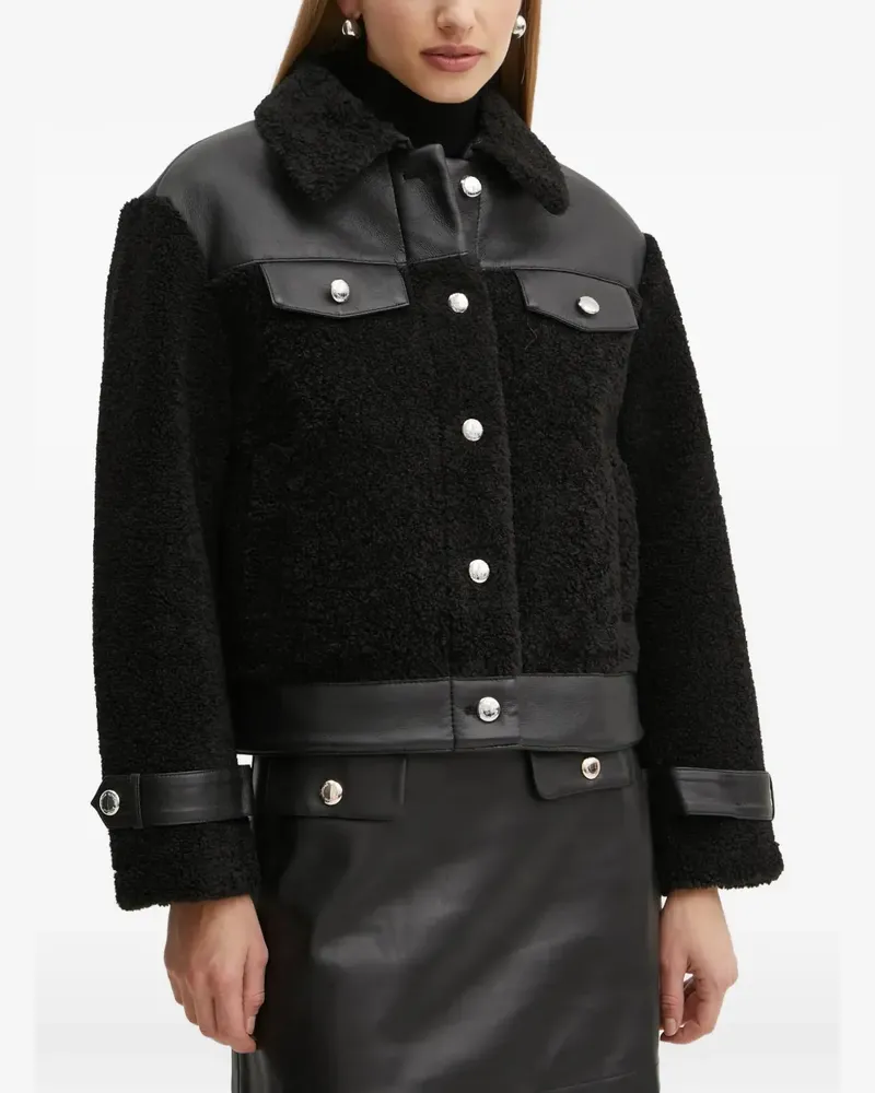 Morgan Jacke mit Kontrasteinsätzen - Schwarz Schwarz
