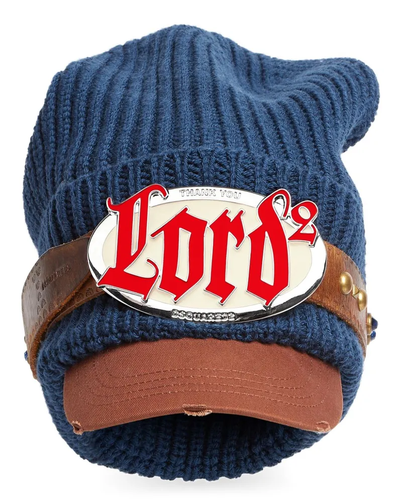 Dsquared2 Gerippte Baseballkappe - Blau Blau