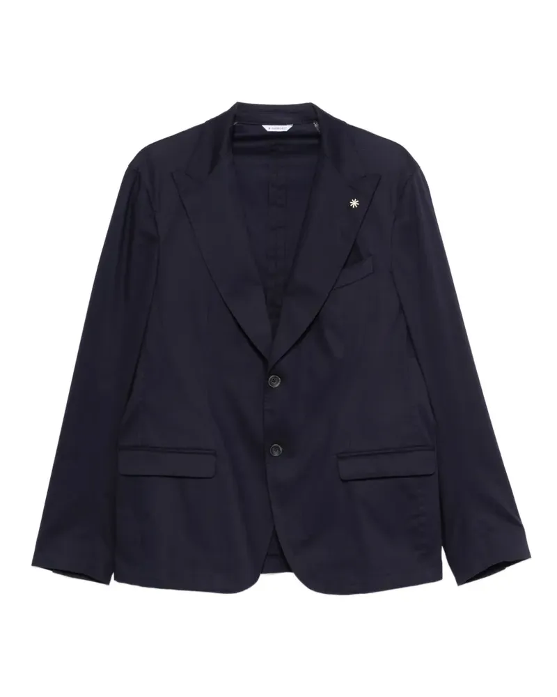 Manuel Ritz peak-lapel button-fastening blazer - Blau Blau