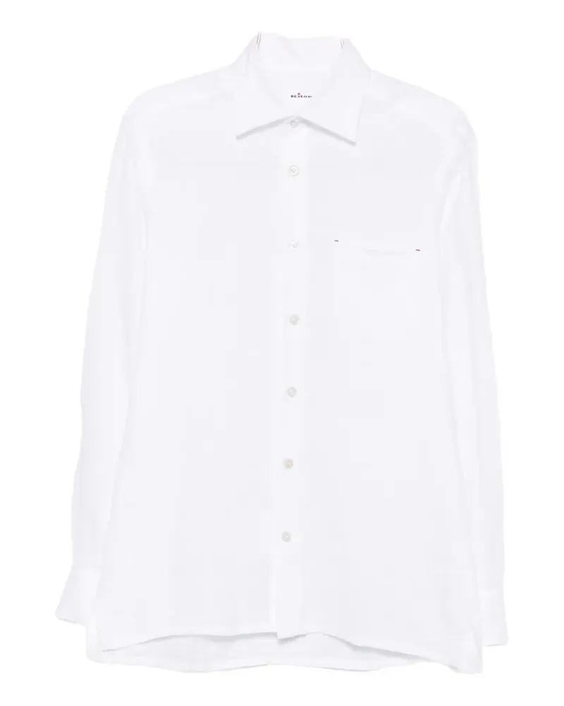 Kiton chest-pocket shirt - Weiß Weiß