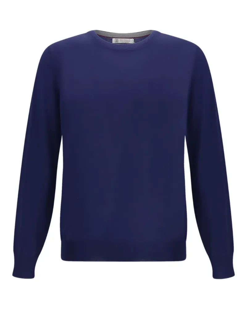 Brunello Cucinelli Pullover mit Rundhalsausschnitt - Blau Blau