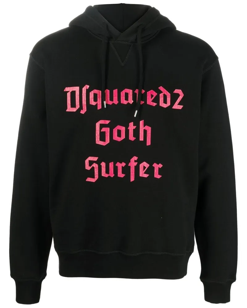 Dsquared2 Hoodie mit Slogan-Print - Schwarz Schwarz