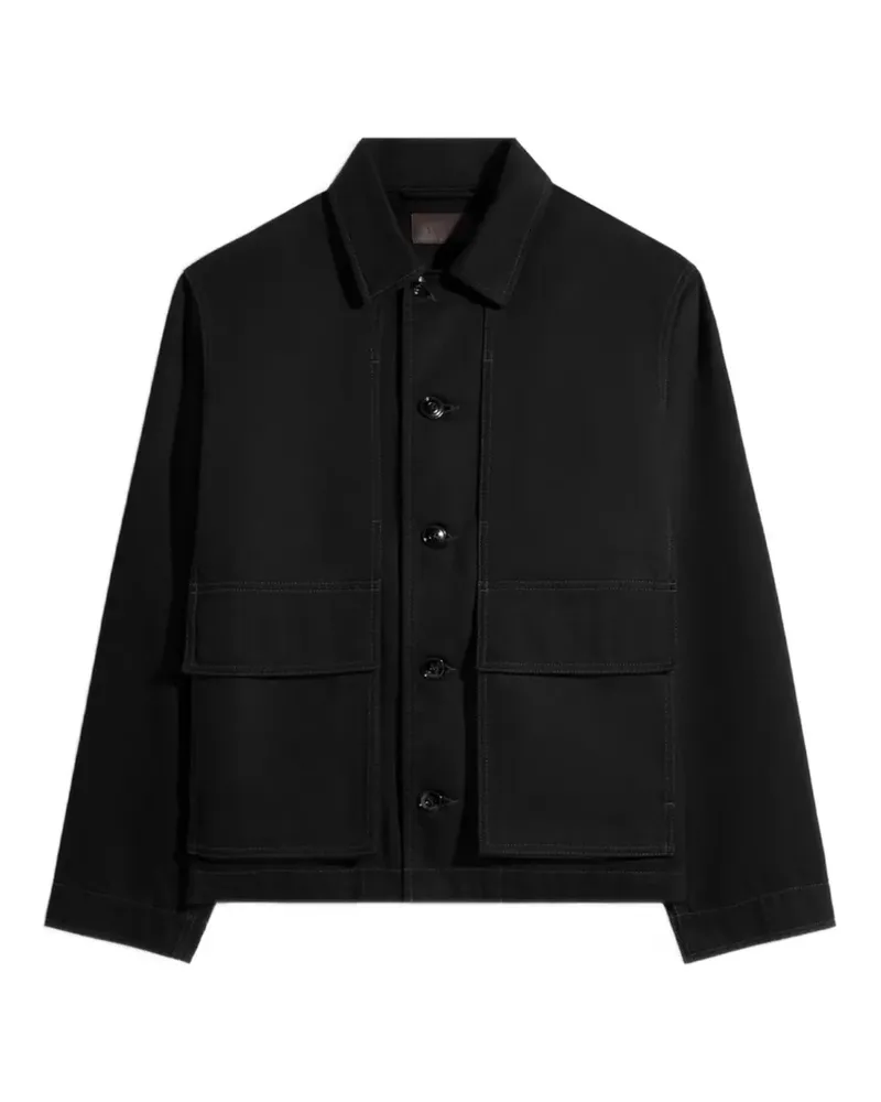 Christophe Lemaire Kastige Jeansjacke - Schwarz Schwarz