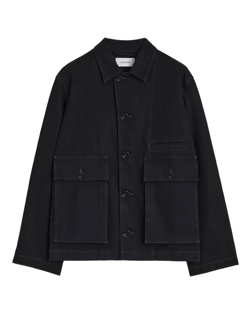 Christophe Lemaire Kastige Jeansjacke - Schwarz Schwarz