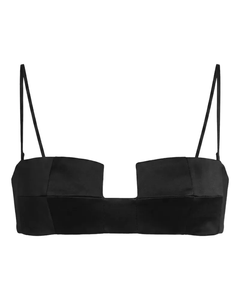 BEVZA square-cut spaghetti-strap top - Schwarz Schwarz