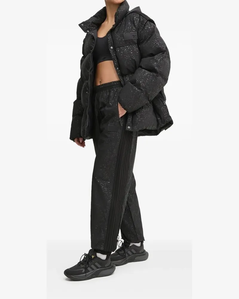 EA7 Gefütterte Jacke mit Print - Schwarz Schwarz