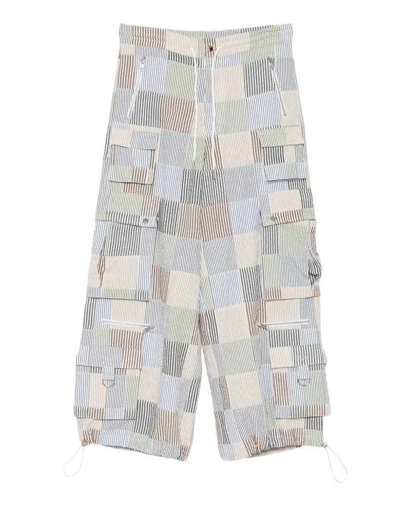 Cynthia Rowley Millie patchwork cargo pants - Blau Blau