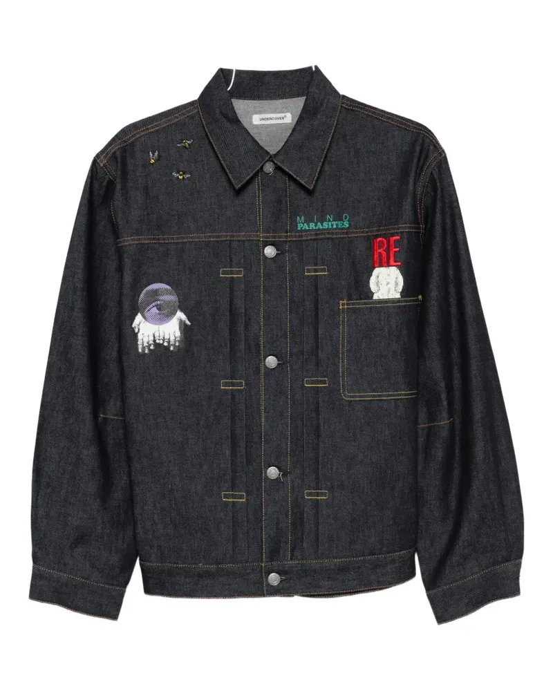 Undercover print denim jacket - Blau Blau