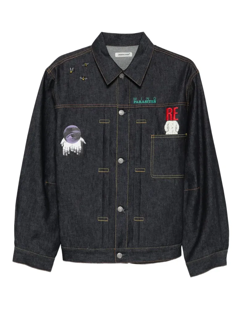 Undercover Jeansjacke mit Print - Blau Blau