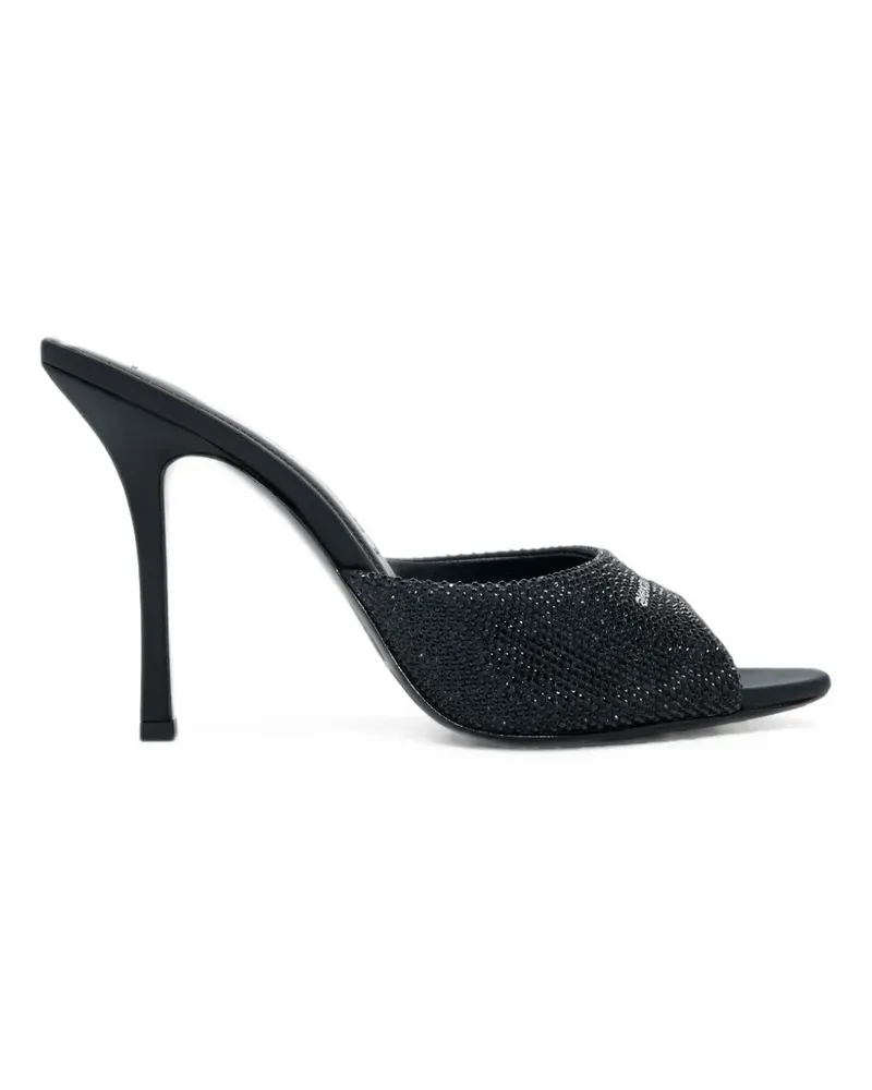 Alexander Wang Cher crystal-hotfix 105mm mules - Schwarz Schwarz