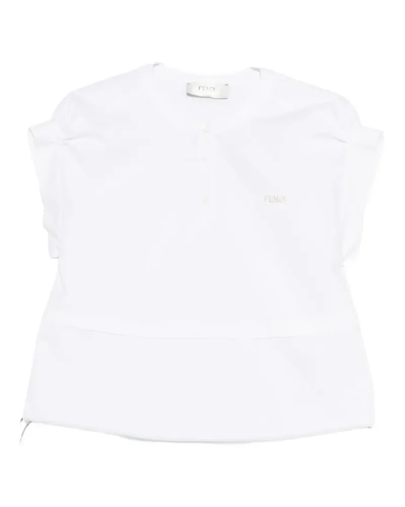 Fendi drawstring-hem blouse - Weiß Weiß